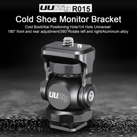 UURig R015 Monitor Bracket Mini Ballhead With Cold Shoe Mount Gimbal Rig for Sony Canon Nikon DSLR Camera Accessories Smartphone ► Photo 1/6