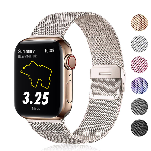 Milanese strap For Apple watch band 44mm 40mm iWatch band 42mm38mm Metal Stainless steel bracelet for Apple Watch 6 5 4 3 2 SE ► Photo 1/6