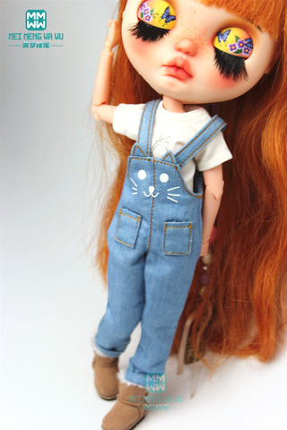 1PCS Blyth clothes fashion Cartoon T-shirt, cat overalls for Blyth Azone 1/6 doll accessories ► Photo 1/6