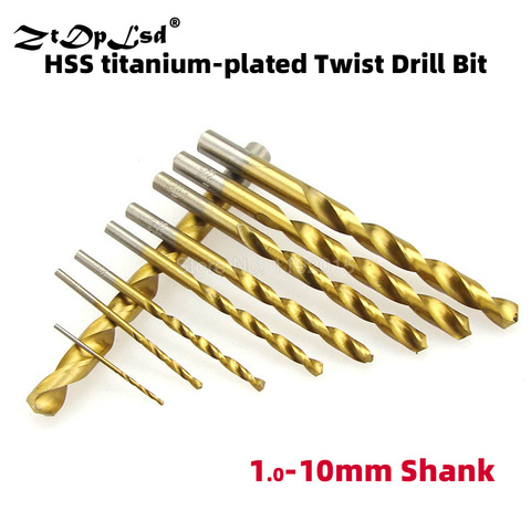 1Pc 1-10mm Shank Twist Drill Bit Metal Woodworking Hss Steel Straight Twist Bit Power High speed steel Speed Hole Stainless Tool ► Photo 1/6