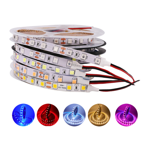 12V Led Strip Flexible Light Tape 5M 300 Pixel LED IP65 IP67 Waterproof 5054 Home Decoration Blue/White/Warm White/Pink 8 colors ► Photo 1/6