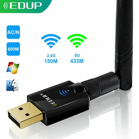 Price History Review On Edup 600mbps 5ghz Usb Wifi Adapter 802 11ac Dual Band Wi Fi Receiver Wireless Network Card Usb Adapter With 6dbi Antenna For Pc Aliexpress Seller Edup Official