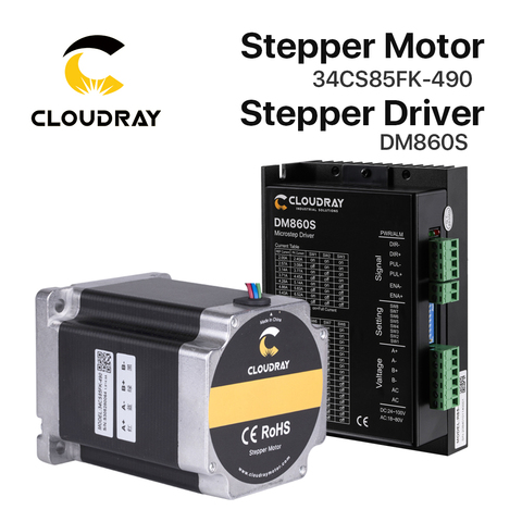 Cloudray Nema 34 Open Loop Stepper Motor Kit 8.5N.m 4.9A 112mm Stepper Motor High Torque CNC Engraving Milling Machine ► Photo 1/6