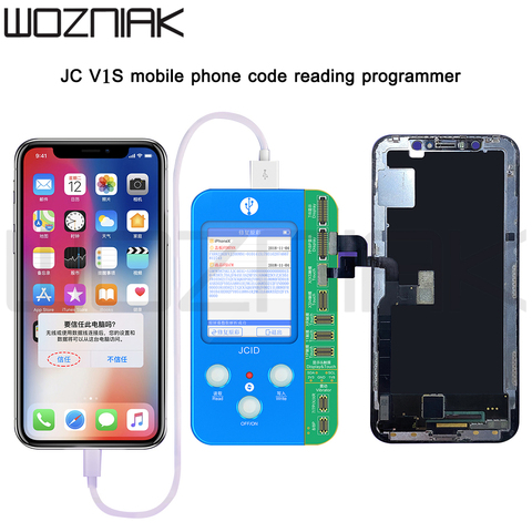 JC V1S Mobile Phone Code Reading Programmer for iPhone 7 8 X XR XS MAX 11Pro MAX Screen Color Battery Fingerprint Serial Number ► Photo 1/6