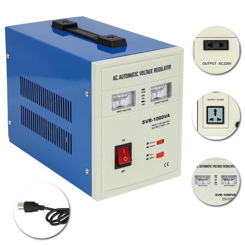 Single Phase Automatic Voltage Regulator 150-260VAC to 220V ± 8% SVR-1000VA Automatic Voltage Stabilizer AC Regulator ► Photo 1/6