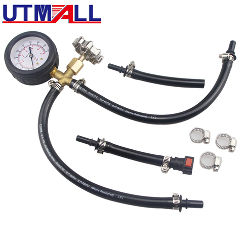 Quick Connected Fuel Injection Pump Pressure Tester Gauge With Valve 0~100PSI ► Photo 1/3