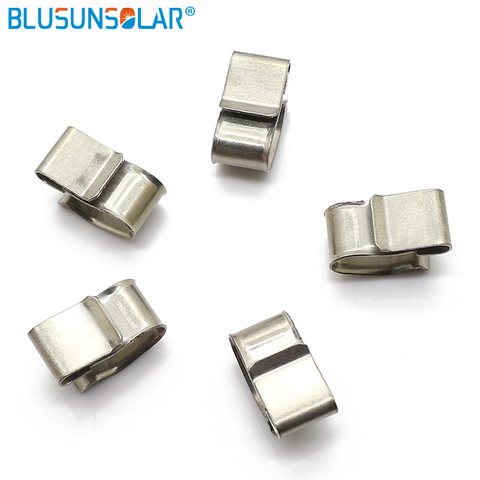 50pcs/lots hot selling high quality 1.5mm-2.0mm x 4mm 304 material PV cable clips system mounting installation ► Photo 1/6