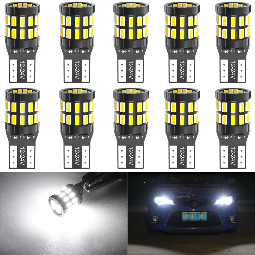 10pcs T10 LED Canbus Bulbs For BMW E90 E60 White 168 501 W5W LED