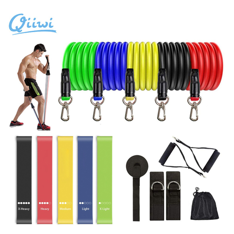 Elastic Resistance Bands Sets Gum Fitness Equipment Stretching Rubber Loop Band