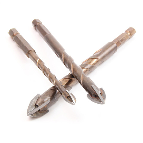 Cross Hex Tile Bits Glass Ceramic Concrete Hole Opener Alloy Triangle Drill Size 3/4/5/6/8/10/12 mm ► Photo 1/5