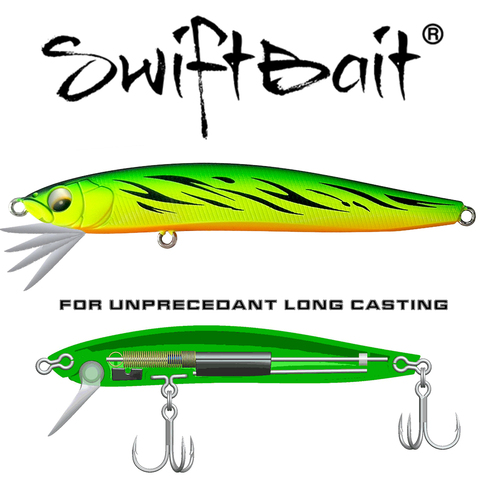 New SFT 90mm Sinking Stickbait Floating Pencil Bait Swing Lip System Wobbler Swiftbait Fishing Lures For Trout Bass Pike Seabass ► Photo 1/6