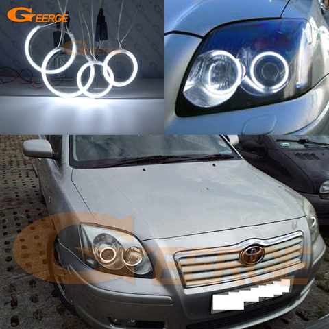 For Toyota Avensis T25 2003 2004 2005 pre facelift Excellent Ultra bright CCFL Angel Eyes kit Halo Ring ► Photo 1/6