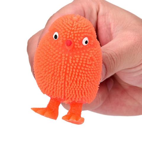 Cute Chickens Squidgy LED Flashing Puffer Ball Squeeze Stress Relieve Stress Relief Venting Joking Decompression Funny Kids Toys ► Photo 1/1