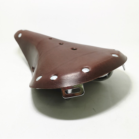 G98 Retro Vintage Bicycle Saddle Pure cowhide handmade  Seat Custion  Bike Sport Saddle Bicycle Cycling Saddle Bike Seat ► Photo 1/6