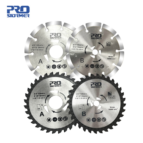 TCT Marble Saw Blade 125mm Double Blade Electric Circular Dual Saw for Fast Cutting Metal Marble By PROSTORMER ► Photo 1/4