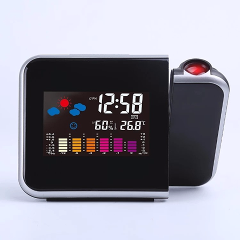 Alarm Clock Digital Projection Clock Weather Station with Temperature Thermometer Hygrometer/Bedside Colorful screen Clock ► Photo 1/6