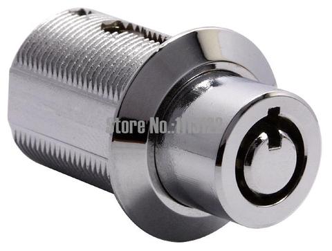 MA19 Zinc AlloyTubular Push Cylinder Lock 19mm LED advertisement Lock 7 pins tubular push in lock 1 Pc ► Photo 1/2