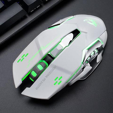 Computer peripheral Support Dropshipping Rechargeable LED Backlit Mute Ergonomic Gaming Wireless Mouse with USB Receiver ► Photo 1/6