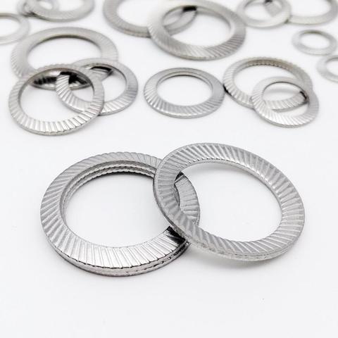 M2.5 M3 M4 M5 M6 M8 M10 M12 M14 M16 DIN9250 A2-70 304 Stainless Steel Disc Spring Serrated Lock Washer Knurled Elastic Gasket ► Photo 1/6