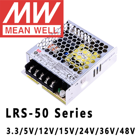 Mean Well LRS-50 Series 50W 3.3V 5V 12V 15V 24V 36V 48V meanwell Single Output Switching Power Supply ► Photo 1/2