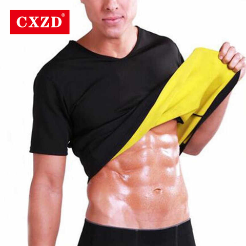 CXZD Plus Size S-5XL Men Neoprene Shaperwear Waist Traine  Sauna Sweat Vest Body Shaper Cincher Corset T-Shirts Slimming ► Photo 1/6
