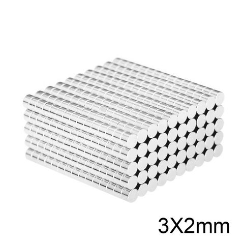 100~5000pcs 3x2 Search Minor Diameter Magnet 3mm x 2mm Bulk Small Round Magnets 3x2mm Neodymium Disc Magnets 3*2 Strong Magnet ► Photo 1/6