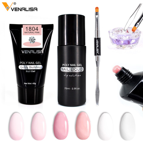 Venalisa Poly Nail Gel Nail Art French Nail Constraction Builder Jelly Poly Nail Gel Acrylic Slip solutions Clearnser Remover ► Photo 1/6