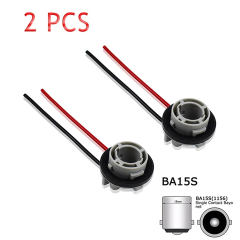 2Pcs 1156 Bulb Socket BA15S Lamp Holder P21W Adapter Base Connector ► Photo 1/6