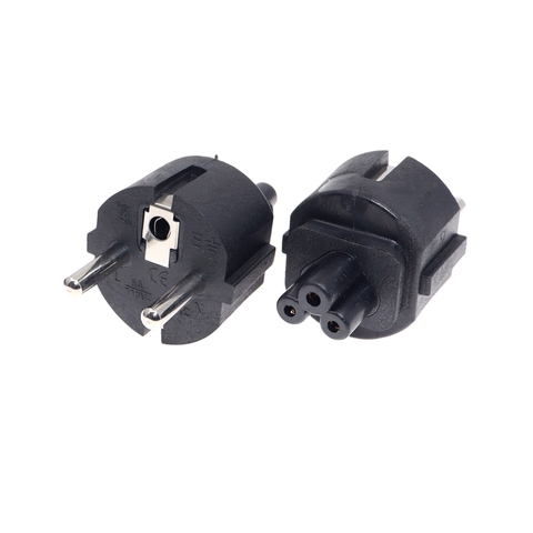 European CEE7/7 Schuko 2 Round Pins TO IEC320 C5 Recetacle Power Plug Convertor ,EU-C5 AC Adapter For Laptop ► Photo 1/6