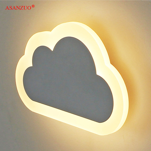 Modern living room kids' bedroom decor clouds wall lamps Acrylic&Iron minimalist Sconce lamp AC85-265V Children's LED wall lamps ► Photo 1/6