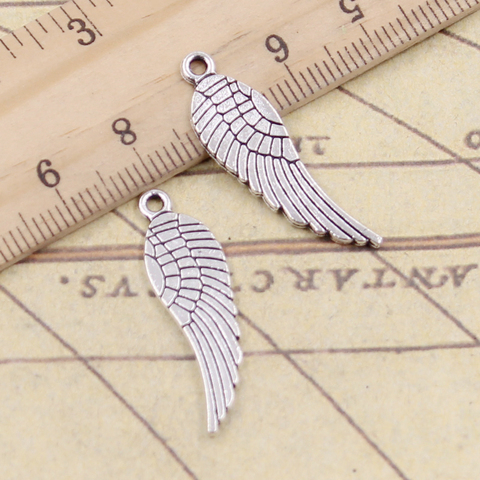 20pcs Charms Angel Wings 31x9mm Tibetan Silver Color Pendants Antique Jewelry Making DIY Handmade Craft Pendant ► Photo 1/1