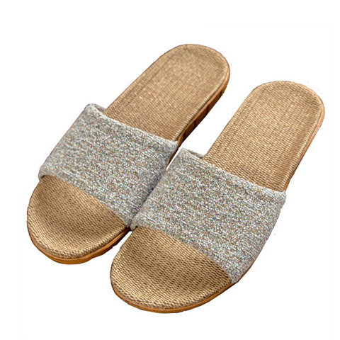 Suihyung Women Slippers Ladies Flax Casual Slides 6 Colors Summer Linen Belt Female Sandals Flip Flops Lovers Indoor Floor Shoes ► Photo 1/6