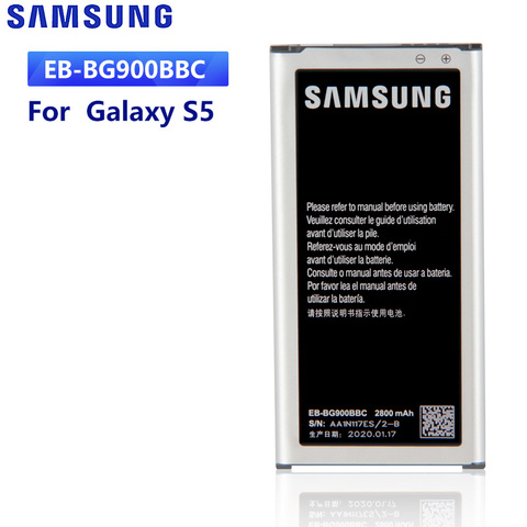 SAMSUNG Original Battery EB-BG900BBC EB-BG900BBE For Samsung GALAXY S5 9006V 9006W 9008W G900F G900S NFC Function EB-BG900BBU ► Photo 1/6