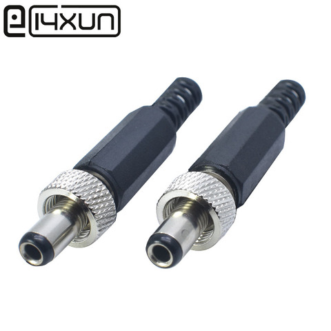 EClyxun 1pcs Lockable 5.5x2.1/5.5x2.5 mm DC Male Power Plug with Screw Nut Locking Connector Black ► Photo 1/6