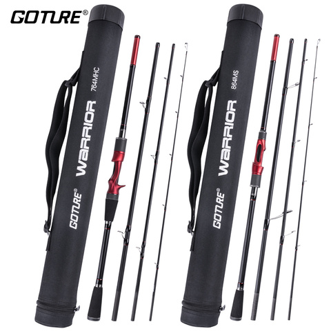Goture 4 Section Portable Travel Fishing Rod 2.7M 2.4M 2.28M 2.13M Carbon Fiber Spinning Casting Rods with Tube For Lure Fishing ► Photo 1/6