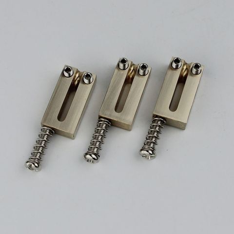 6 Pcs Used Fend Tele ST Guitar Bridge Brass Saddles American Standard 10.5mm*5.4*20.3 ► Photo 1/6