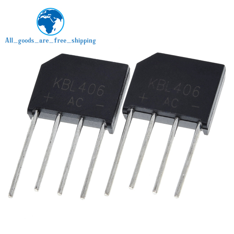 5PCS KBL406 KBL-406 4A 600V Single Phases Diode Bridge Rectifier ZIP-4 ► Photo 1/5