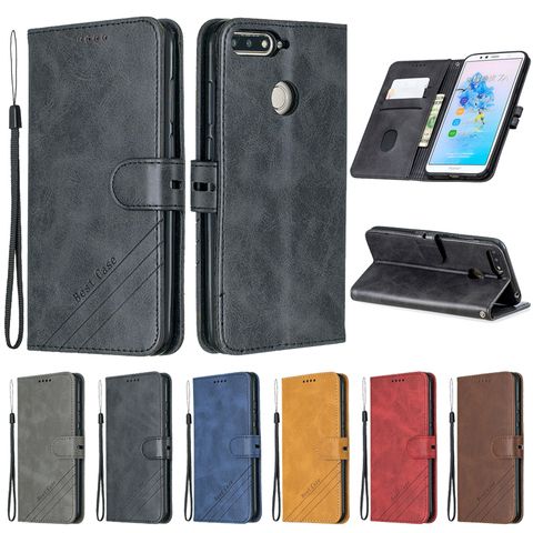 Huawei Honor 7C Case Leather Flip Case on sFor Huawei Honor 7C AUM-L41 Phone Case Cover 5.7 inch Luxury Magnetic Wallet Cover ► Photo 1/6