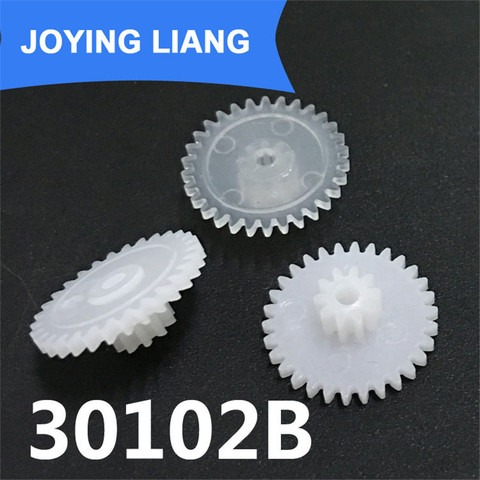 30102B 0.5M Plastic POM Gear Diameter 16mm 30 Teeth 10 Teeth Double Layer Gear 2.05mm Hole DIY Toy Parts Accessories ► Photo 1/1