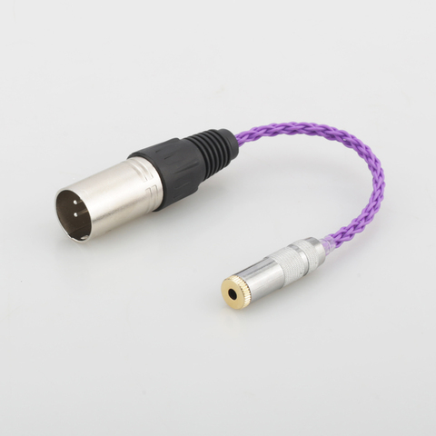 2022 Audiocrast HIFI 4pin XLR Balanced Male to 3.5mm Stereo Female Audio Adapter Cable 3.5mm to XLR Balanced Cable Connector ► Photo 1/6