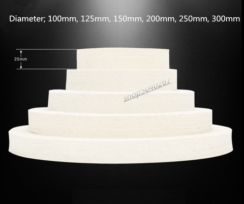 1pc 100/125/150/200/250/300mm diameter * 25mm thickness wool felt polishing wheel Jade metal mirror polishing grinder tool ► Photo 1/4