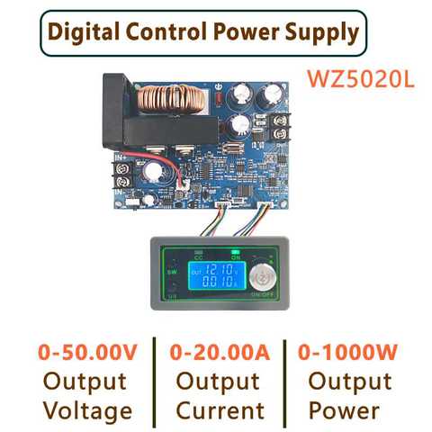 WZ5020L WZ5012L DC DC Buck Converter CC CV Step-down Power Module 50V 20A 1000W Adjustable Voltage Regulated power supply ► Photo 1/5