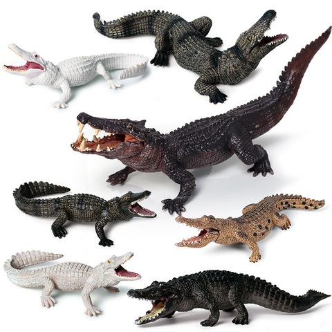 Hot Sale Simulation Wild Crocodile Figure Collectible Toys Crocodile Wild Animal Action Figures Kids Animal Soft Rubber Toys ► Photo 1/6