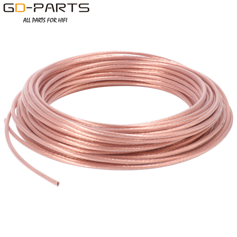 GD-PARTS 1.5mm 2mm 4mm 6mm High Purity PTFE OCC Wire Cable DIY Copper Power Cord Hifi Audio Amplifier Upgrade Line 19 Stands ► Photo 1/6