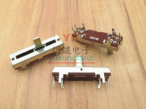 3.5cm 35mm B10K shaft length 10MM stereo channel mixer sliding potentiometer fader vertical ► Photo 1/1