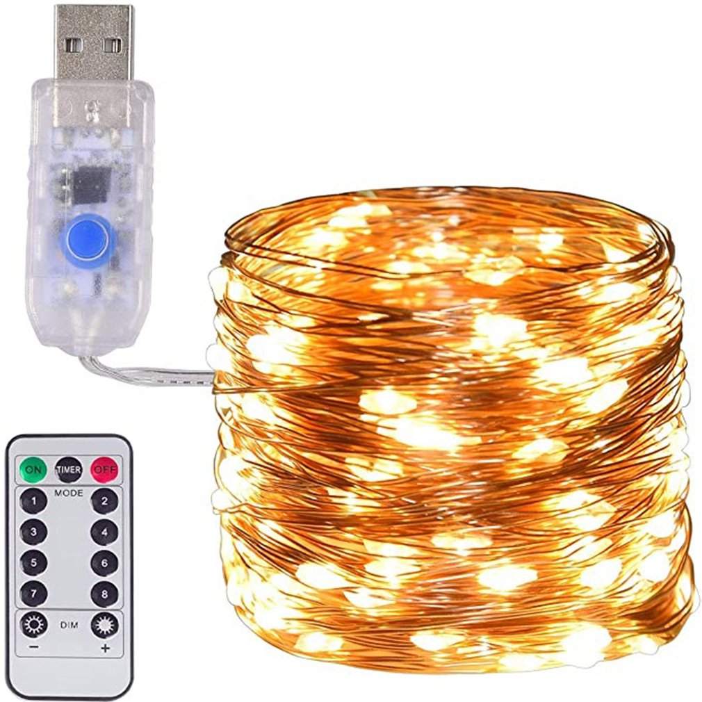 YESTORY LED Copper Christmas Fairy String Lights 33Ft 100LED with Remote Control 