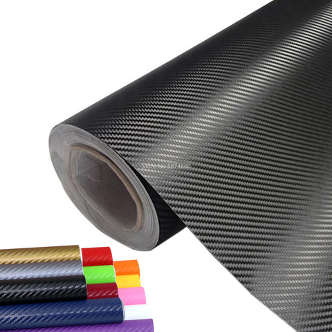 30cmx127cm 3D Carbon Fiber Vinyl Car Wrap Sheet Roll Film Car stickers and Decals Motorcycle Car Styling Accessories Automobiles ► Photo 1/6