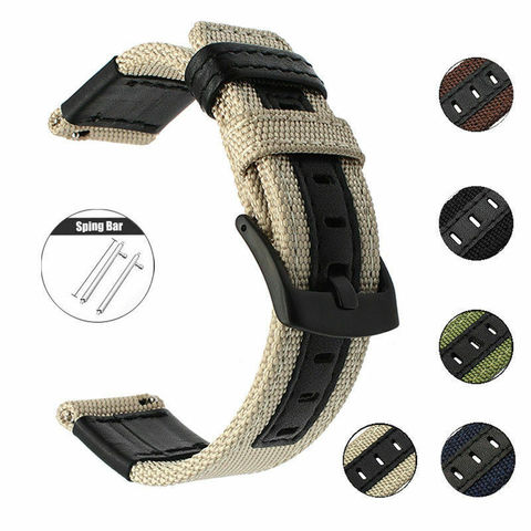 20mm 22mm Watchband for Samsung galaxy watch 46mm 42mm Nylon Leather Watch Strap For Huawei Watch GT 2 For Huawei Watch GT 2e ► Photo 1/6