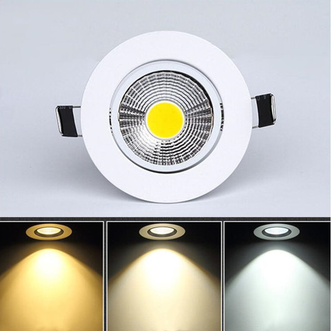 3w 5w 7w 10w 15w 18w   Led Downlight outdoor COB Dimmable  Led Ceiling Lamp Bulb Recessed downlights cob led spot light 1Pcs ► Photo 1/4