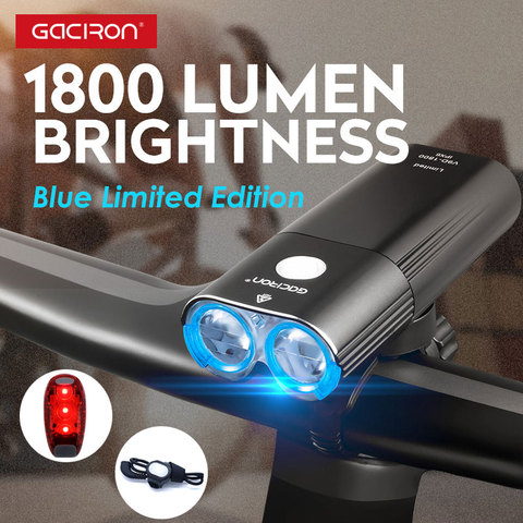 GACIRON Pro Bicycle Light Bicycle Headlight Power Bank IPX6 USB Rechargeable Waterproof MTB Road Cycling Flashlight LED Lamp ► Photo 1/6